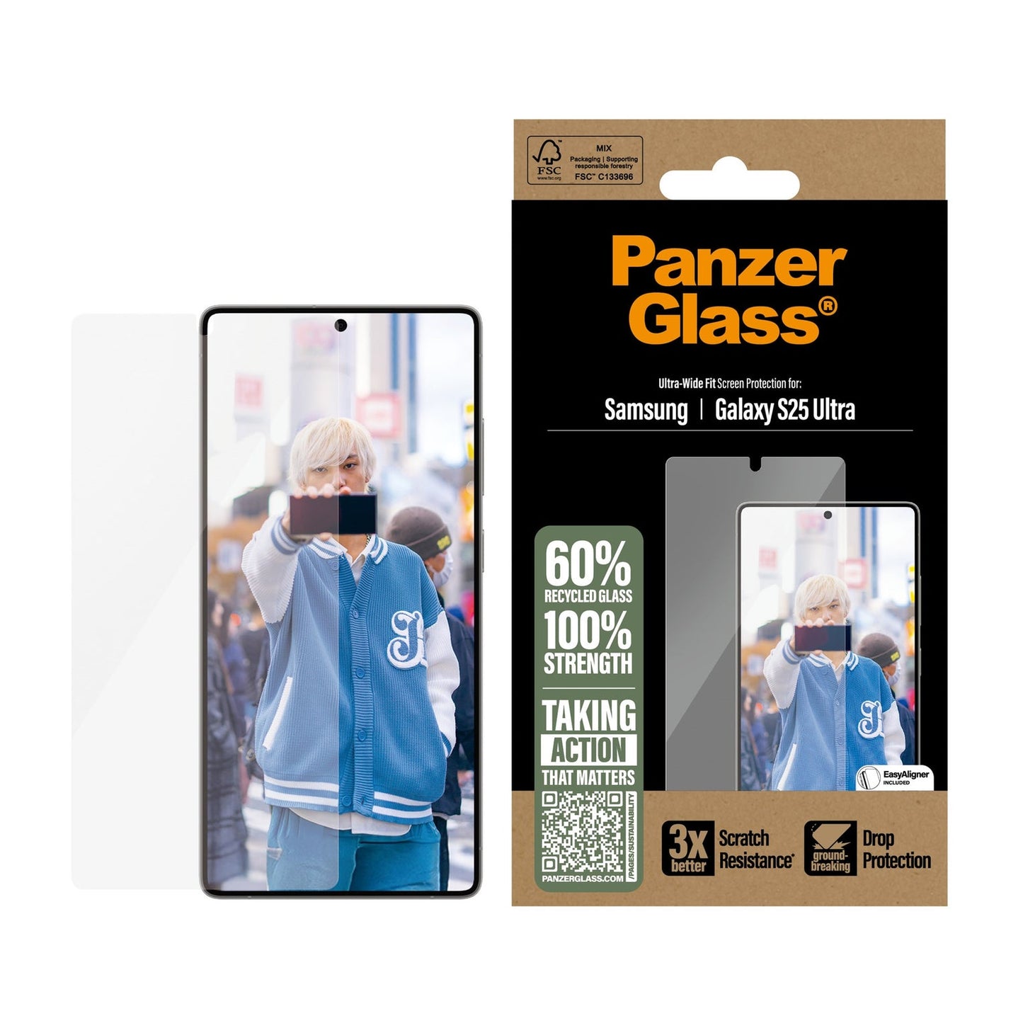PanzerGlass Screen Protector - for Samsung Galaxy S25 Ultra / Ultra-Wide Fit