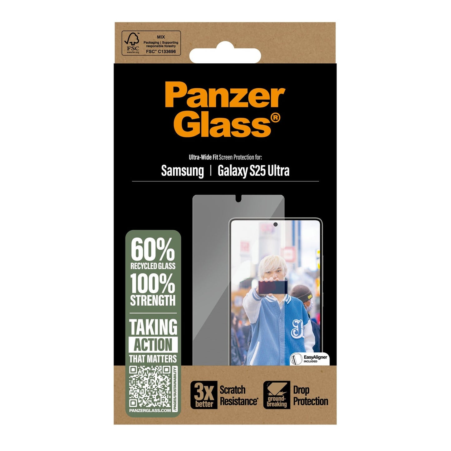 PanzerGlass Screen Protector - for Samsung Galaxy S25 Ultra / Ultra-Wide Fit