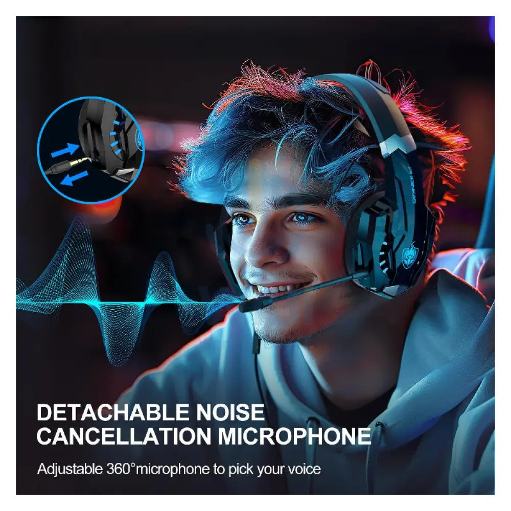 PHOINIKAS G9000 MAX Gaming Headphone - Black/Blue Accessories > Audio > Headphones > Gaming Zone