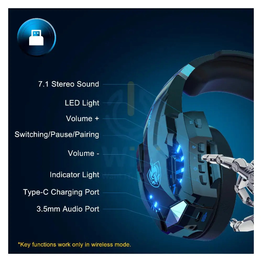 PHOINIKAS G9000 MAX Gaming Headphone - Black/Blue Accessories > Audio > Headphones > Gaming Zone