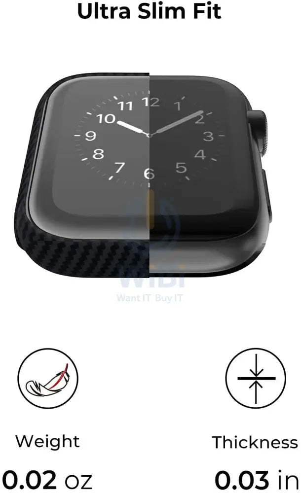 Pitaka Apple Watch 44mm Series 6/5/4/SE/SE2 Air Case - Karbon Accessories > Smart Watches > Cases & Screen Protectors