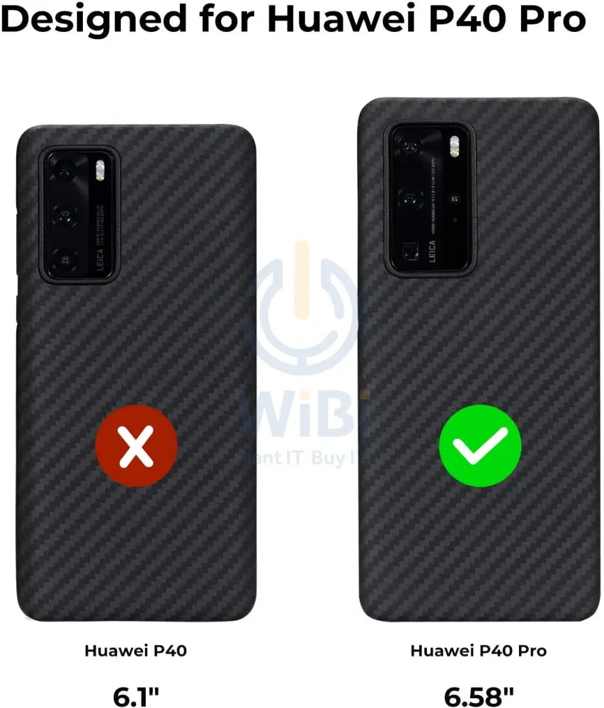 Pitaka Huawei P40 Pro MagEZ Case - Karbon Accessories > Mobiles & Tablets > Mobiles > Covers & Cases