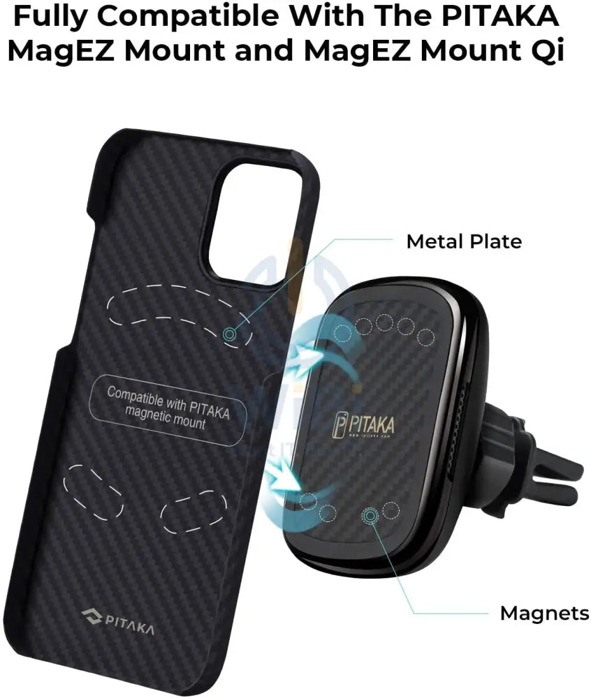 Pitaka Karbon iPhone 12 mini MagEZ Case - Black/Grey Twill Accessories > Mobiles & Tablets > Mobiles > Covers & Cases