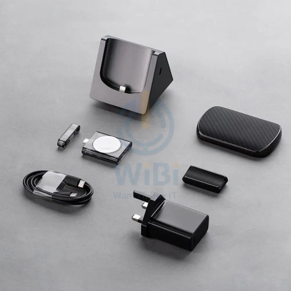 Pitaka MagEZ Slider 4-in-1 Wireless Charger with Power Dongle for Apple Watch - Black Accessories > Power Adapters