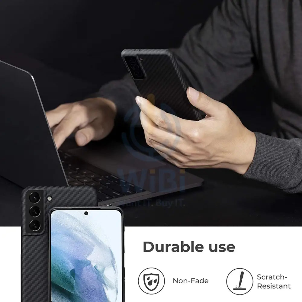 Pitaka Samsung Galaxy S21 Plus MagEz Case - Black/Grey Twill Accessories > Mobiles & Tablets > Mobiles > Screen