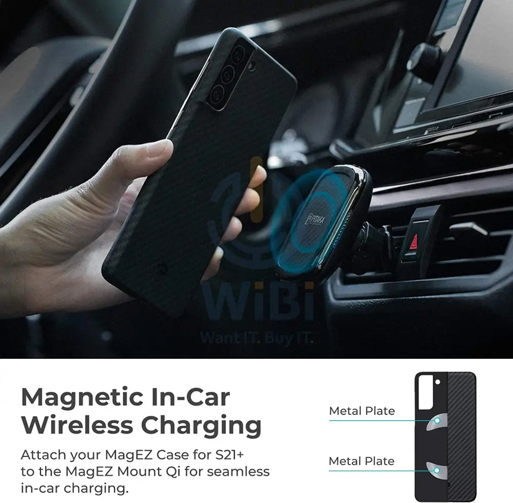 Pitaka Samsung Galaxy S21 Plus MagEz Case - Black/Grey Twill Accessories > Mobiles & Tablets > Mobiles > Screen