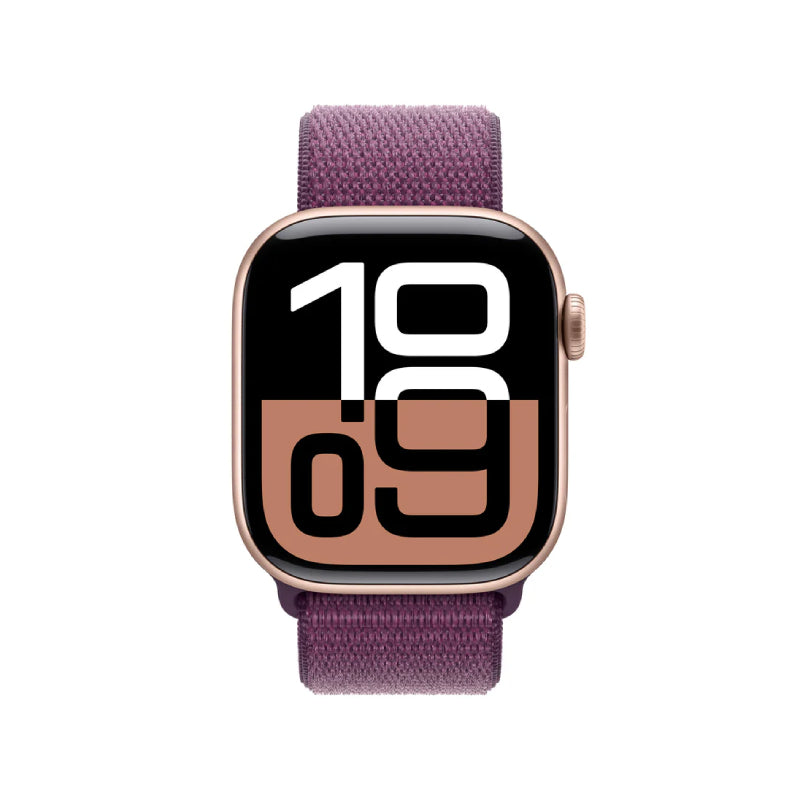 Apple Watch Series 10 with Sport Loop - LTPO OLED / 64GB / 42mm / Bluetooth / Wi-Fi / Plum Smart Watches