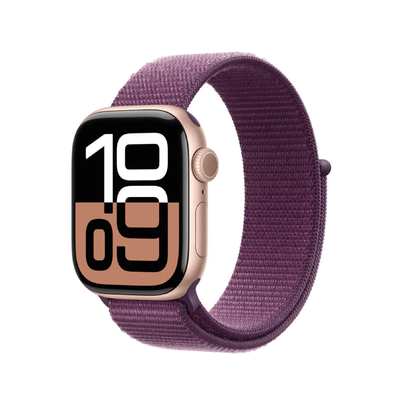 Apple Watch Series 10 with Sport Loop - LTPO OLED / 64GB / 46mm / Bluetooth / Wi-Fi / Plum Smart Watches