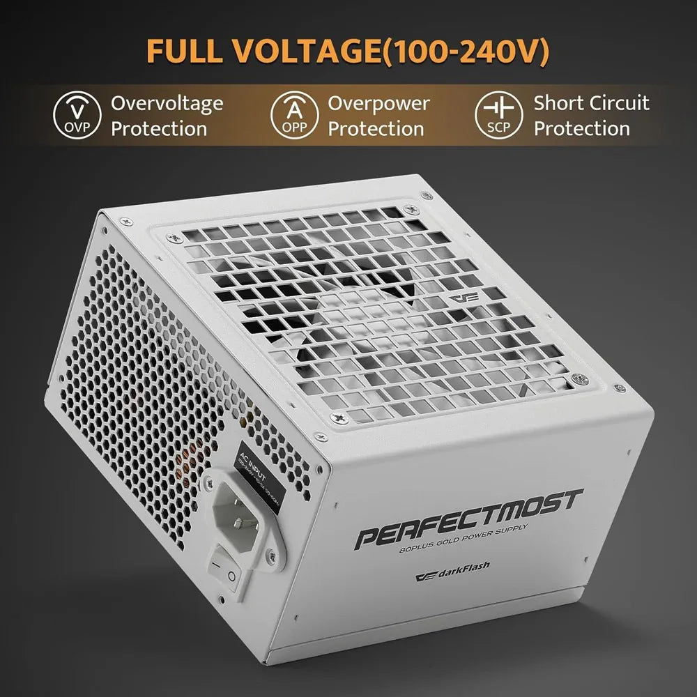 مزود طاقة دارك فلاش PMT850 ذهبي بكابلات قابلة للفصل - 850 واط / أبيض