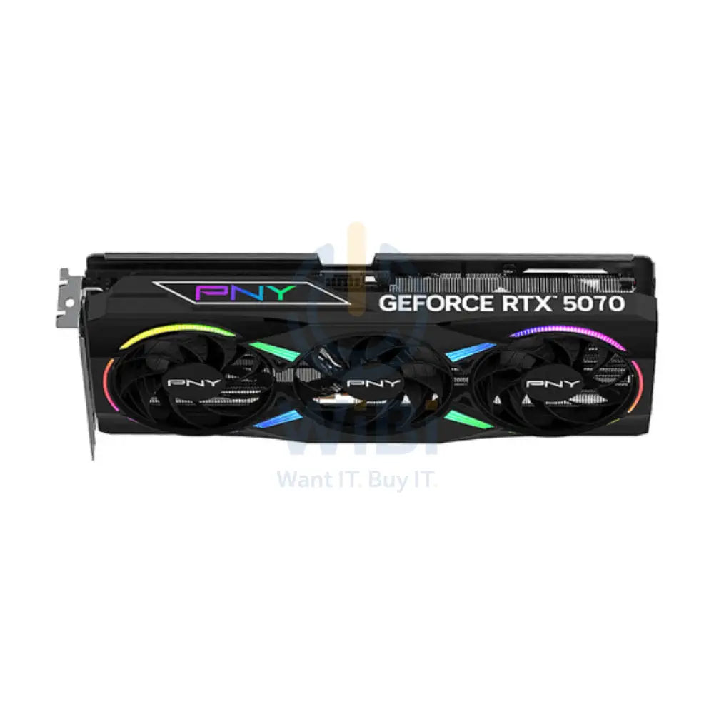 PNY NVIDIA GeForce RTX 5070 ARGB EPIC-X RGB OC Triple Fan Graphics Card - 12GB / GDDR7 / 192-Bit / PCIe 5.0