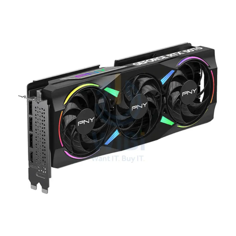 PNY NVIDIA GeForce RTX 5070 ARGB EPIC-X RGB OC Triple Fan Graphics Card - 12GB / GDDR7 / 192-Bit / PCIe 5.0