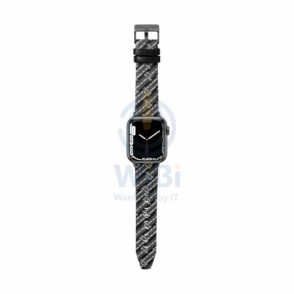 Police Mono Apple Watch 38/40/41mm Smart Watch 20mm Leather Strap - Black Accessories > Smart Watches