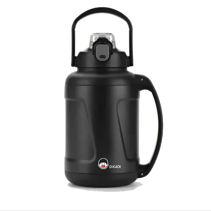 D.Kadi KD7067, Gym Outdoor Sports Vacuum Water Bottle / 1500ml - Black