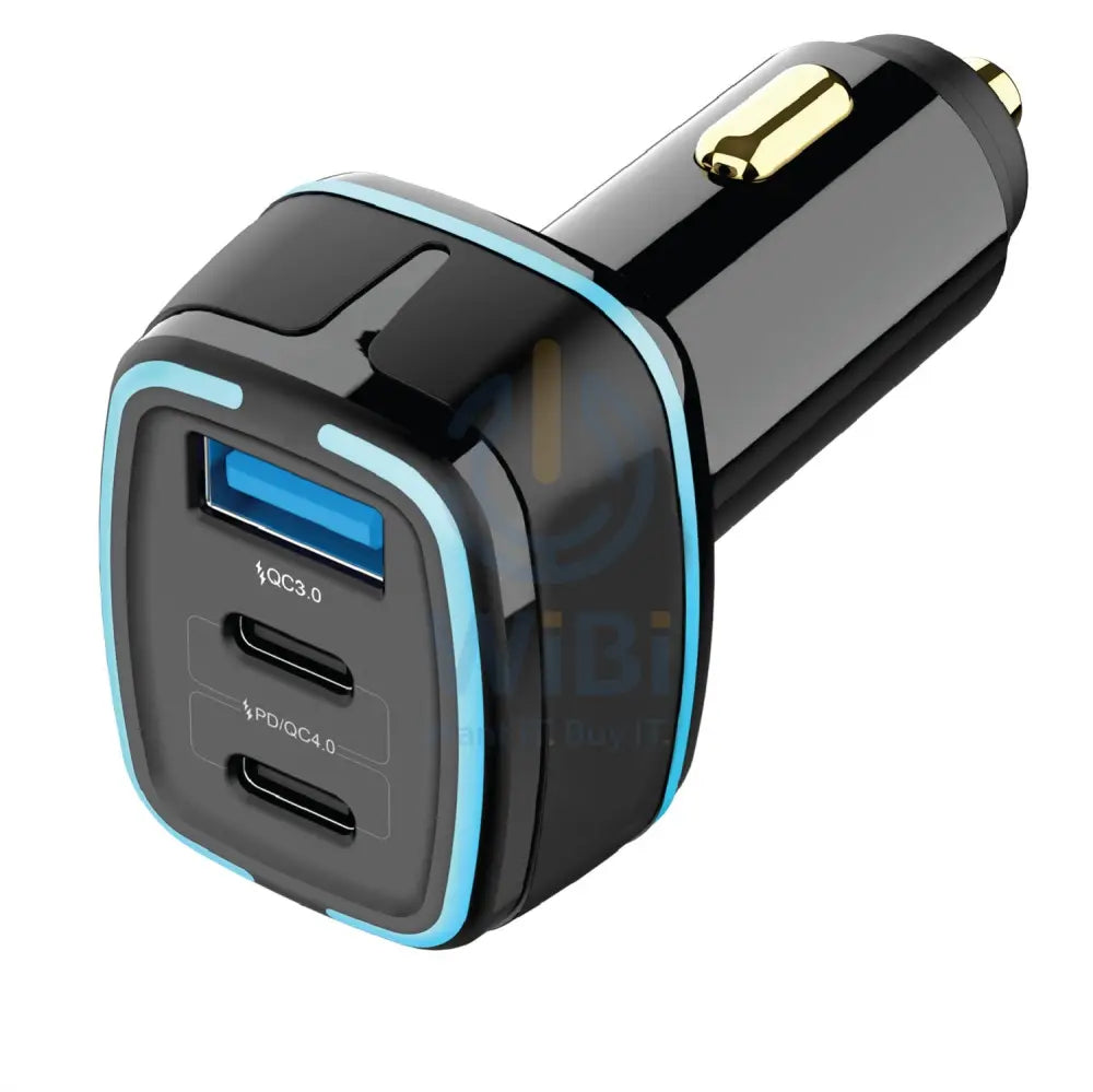 Porodo 105W Dual PD Multi-Port Super-Fast Car Charger - Black Accessories > Power Adapters