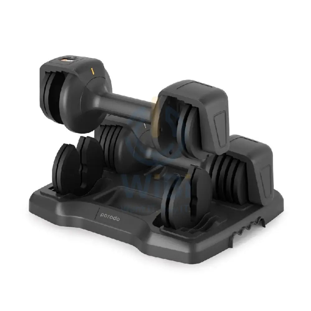 Porodo 12.5 LB Double Adjustable Smart Dumbbell - Black Accessories > Other Accessories