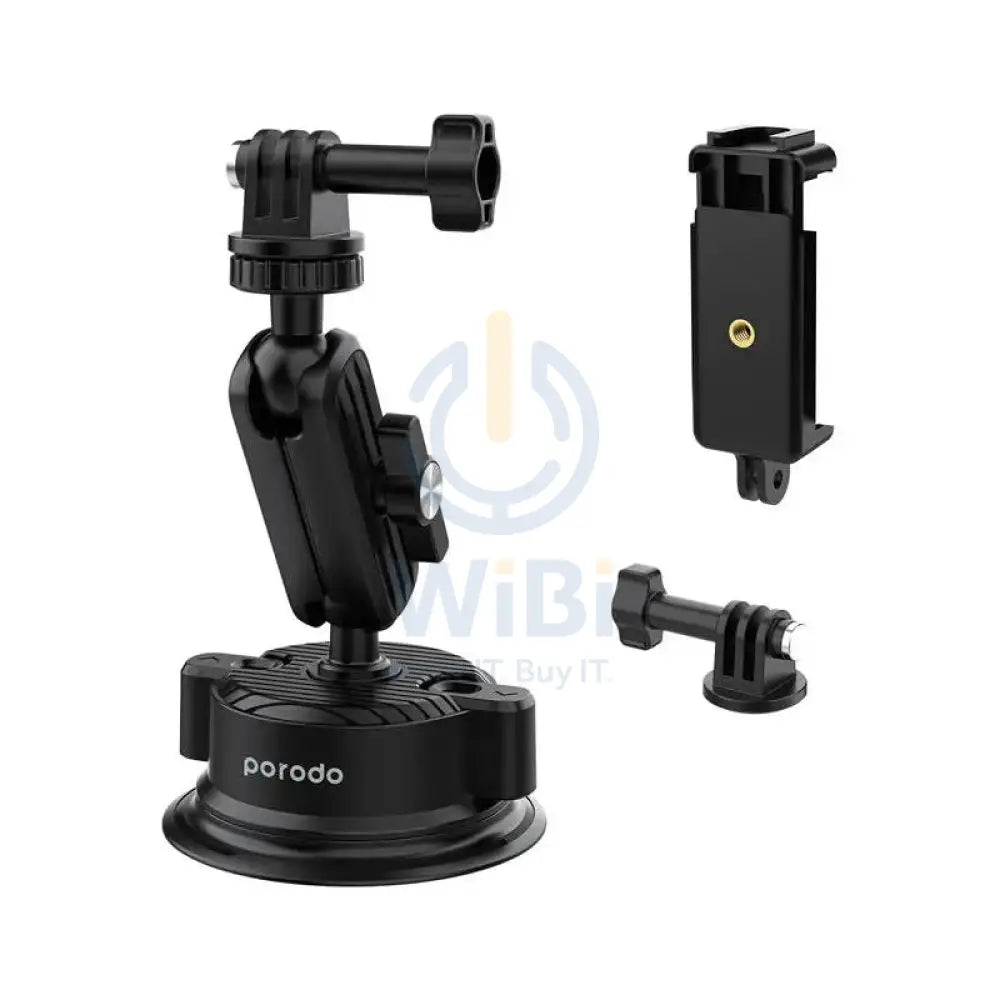 Porodo 2 in 1 Mobile and Camera Mount with Suction Base Accessories > Cameras