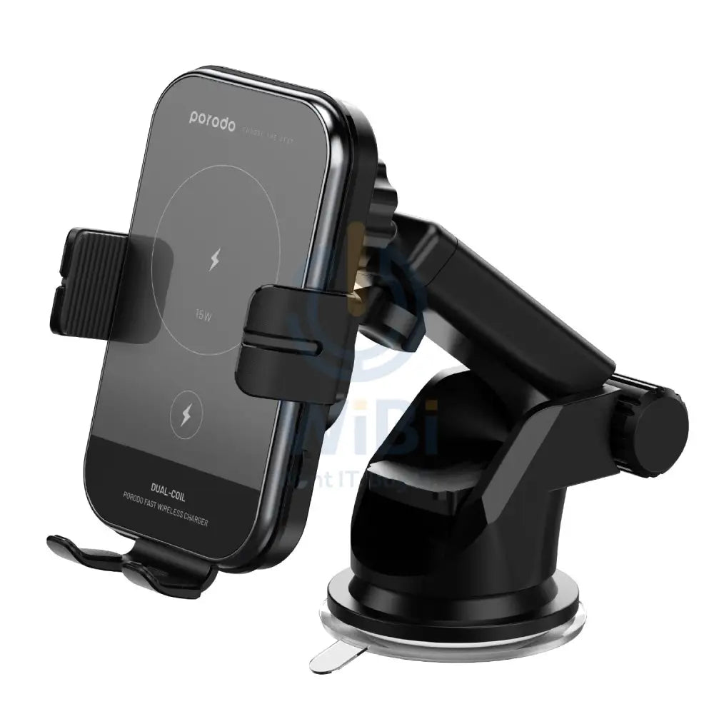 Porodo 3 In 1 Car Charger Mount 15W With QC3.0 Car Charger Accessories > Mobiles & Tablets > Mobiles > Car Chargers