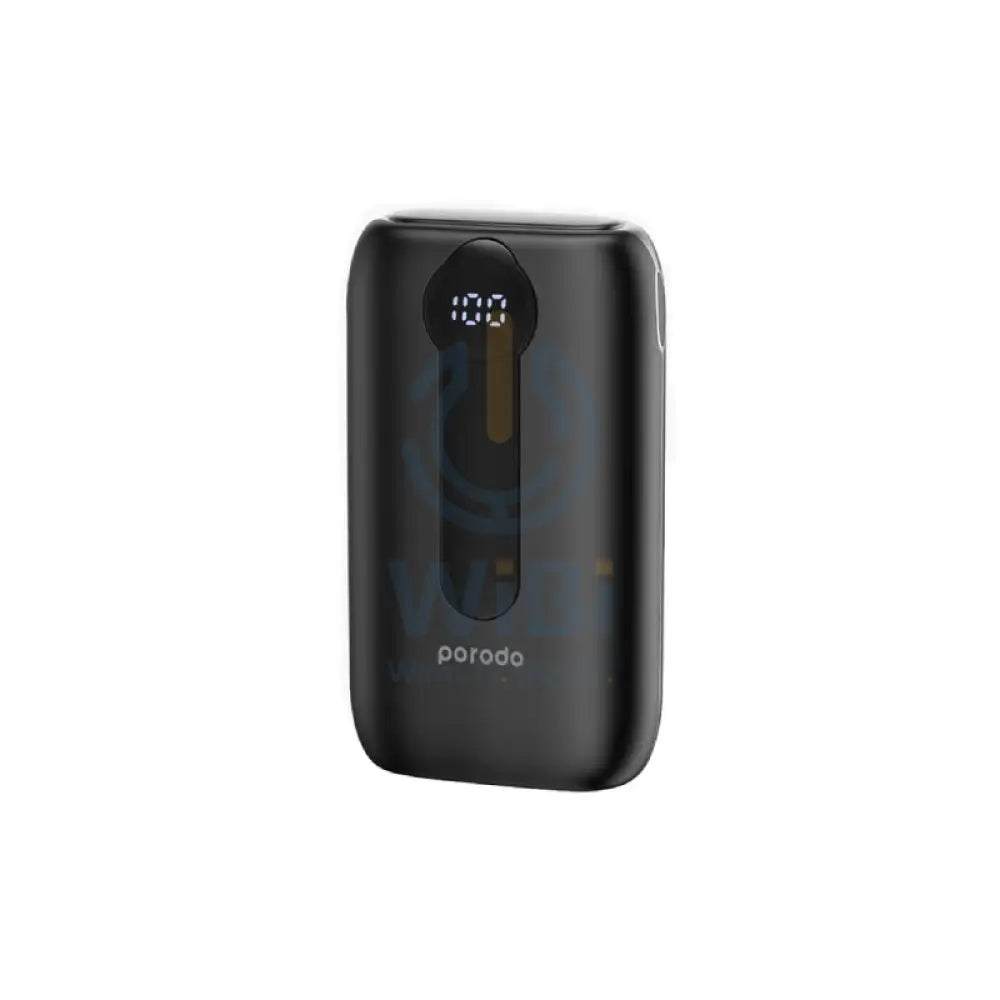 Porodo 4 Power Bank Station Lightning & Type-C Integrated Cable - 10000mAh / Black Accessories > Power Bank