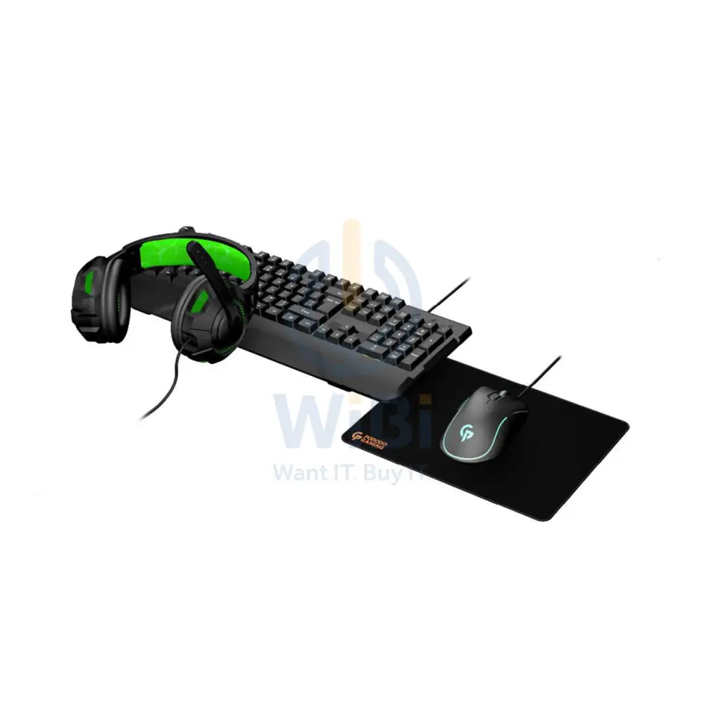 Porodo 4in1 Gaming Starter Kit - Black Accessories > Keyboard & Mouse > Gaming Zone