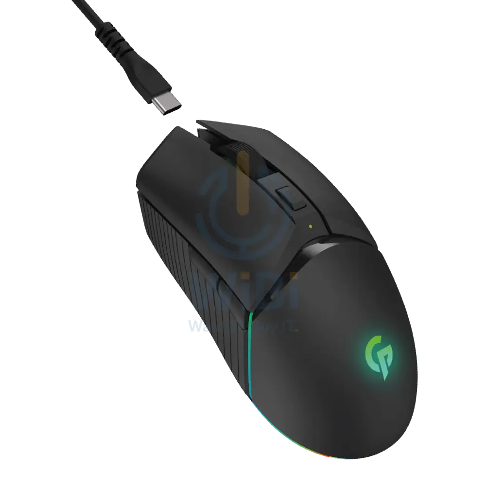 Porodo 7D Wireless/Wired RGB Gaming Mouse - Built-in Rechargeable Battery - Black Accessories > Keyboard & Mouse >