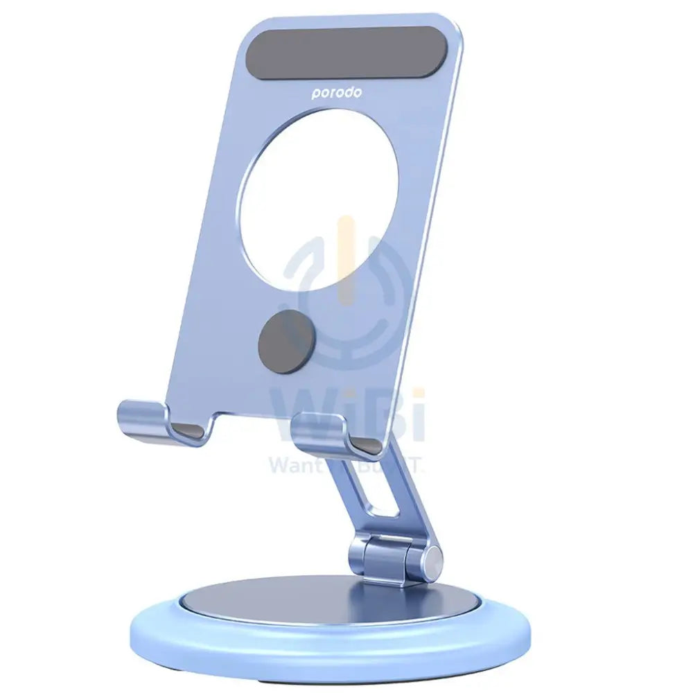Porodo Aluminum alloy x carbon fiber 360° Rotatable and Angle Adjustable Phone Stand - Blue Accessories > Mobiles &