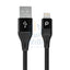 Porodo Braided USB-A to Lightning (2.4A 2.2m) - Black Accessories > Cables & Converters > Cables