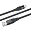 Porodo Braided USB-A to Lightning (2.4A 2.2m) - Black Accessories > Cables & Converters > Cables