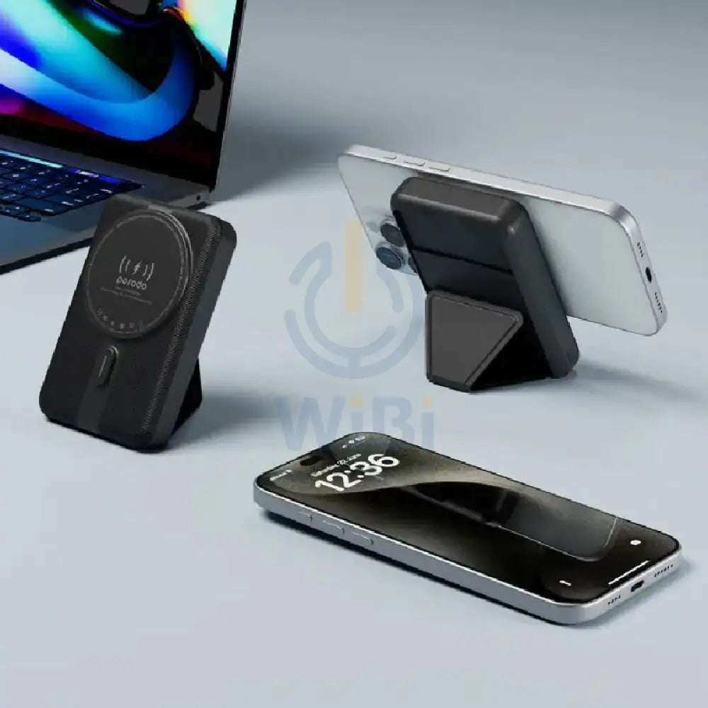 Porodo Digital MagSafe PowerBank With Stand - 10000mAh / Black Accessories > Power Bank