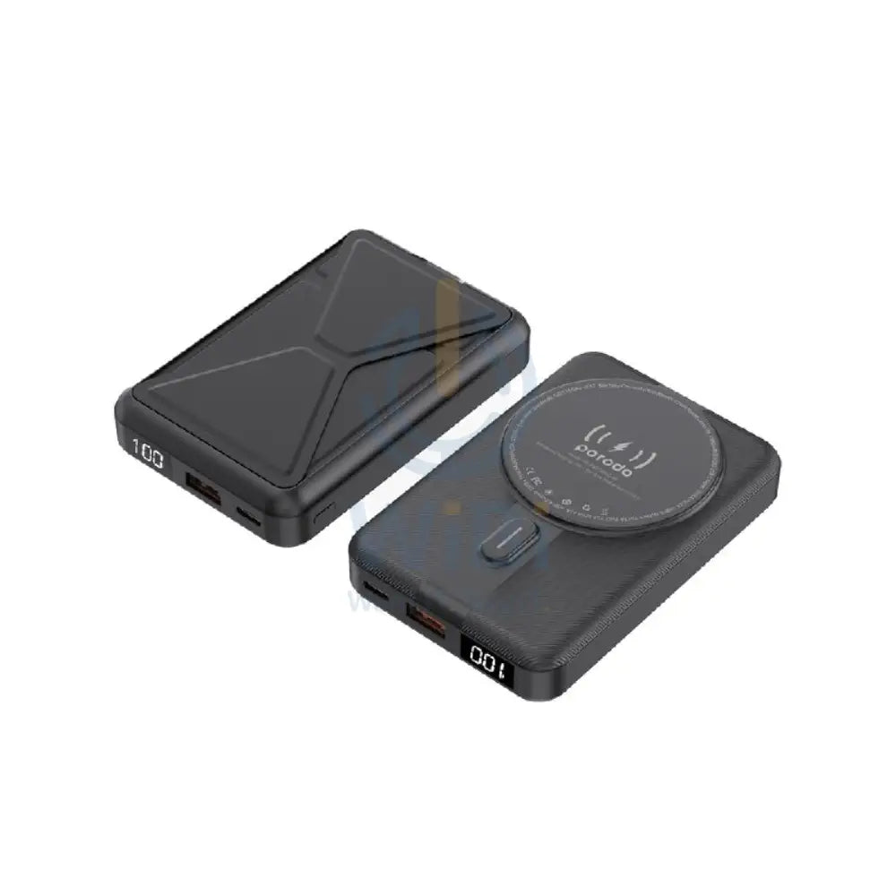 Porodo Digital MagSafe PowerBank With Stand - 10000mAh / Black Accessories > Power Bank