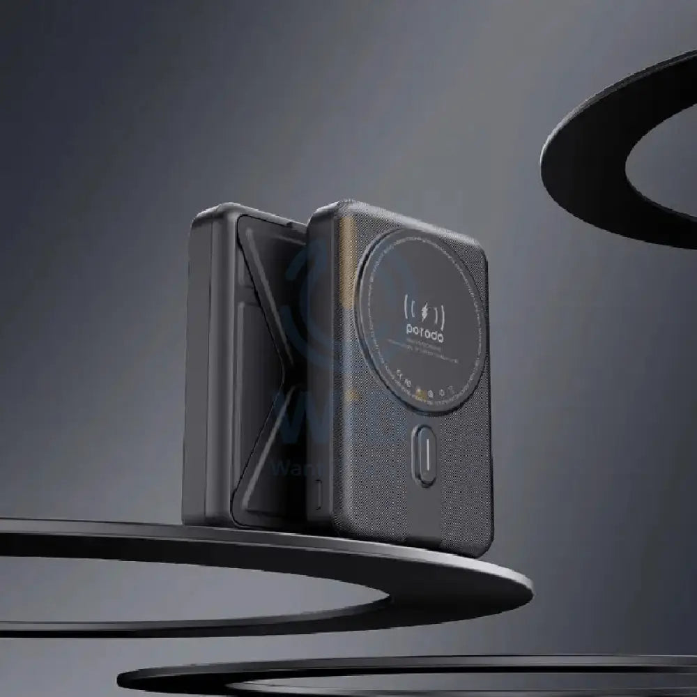 Porodo Digital MagSafe PowerBank With Stand - 10000mAh / Black Accessories > Power Bank