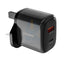 Porodo Dual Output Quick Charger - 20W / USB-A / USB-C / Black Accessories > Power Adapters