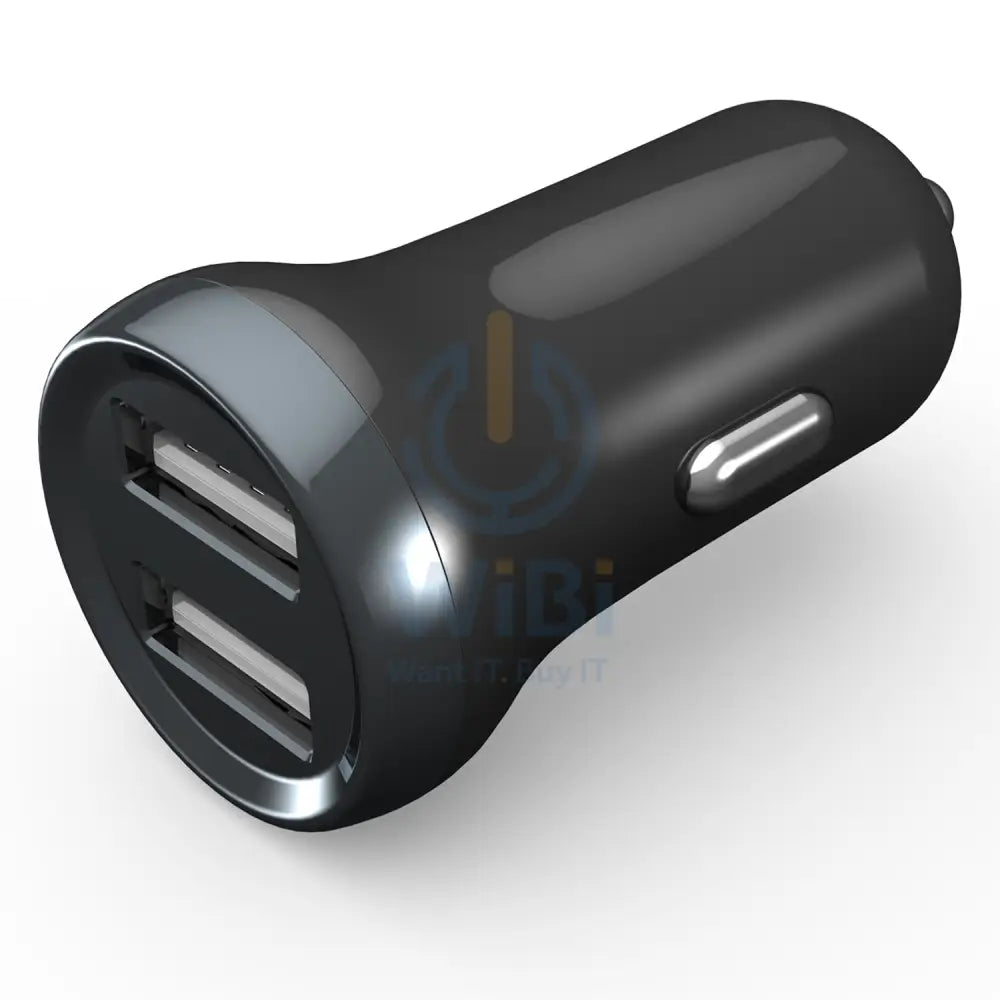 Porodo Dual Port 2.4A Mini Car Charger - Black Accessories > Mobiles & Tablets > Mobiles > Car Chargers