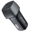 Porodo Dual Port Car Charger 3.4A With 0.9m/3ft Lightning Cable - Black Accessories > Power Adapters