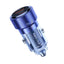 Porodo Dual Port Transparent Aluminum Car Charger - 75W / Blue Accessories > Mobiles & Tablets > Mobiles > Car Chargers