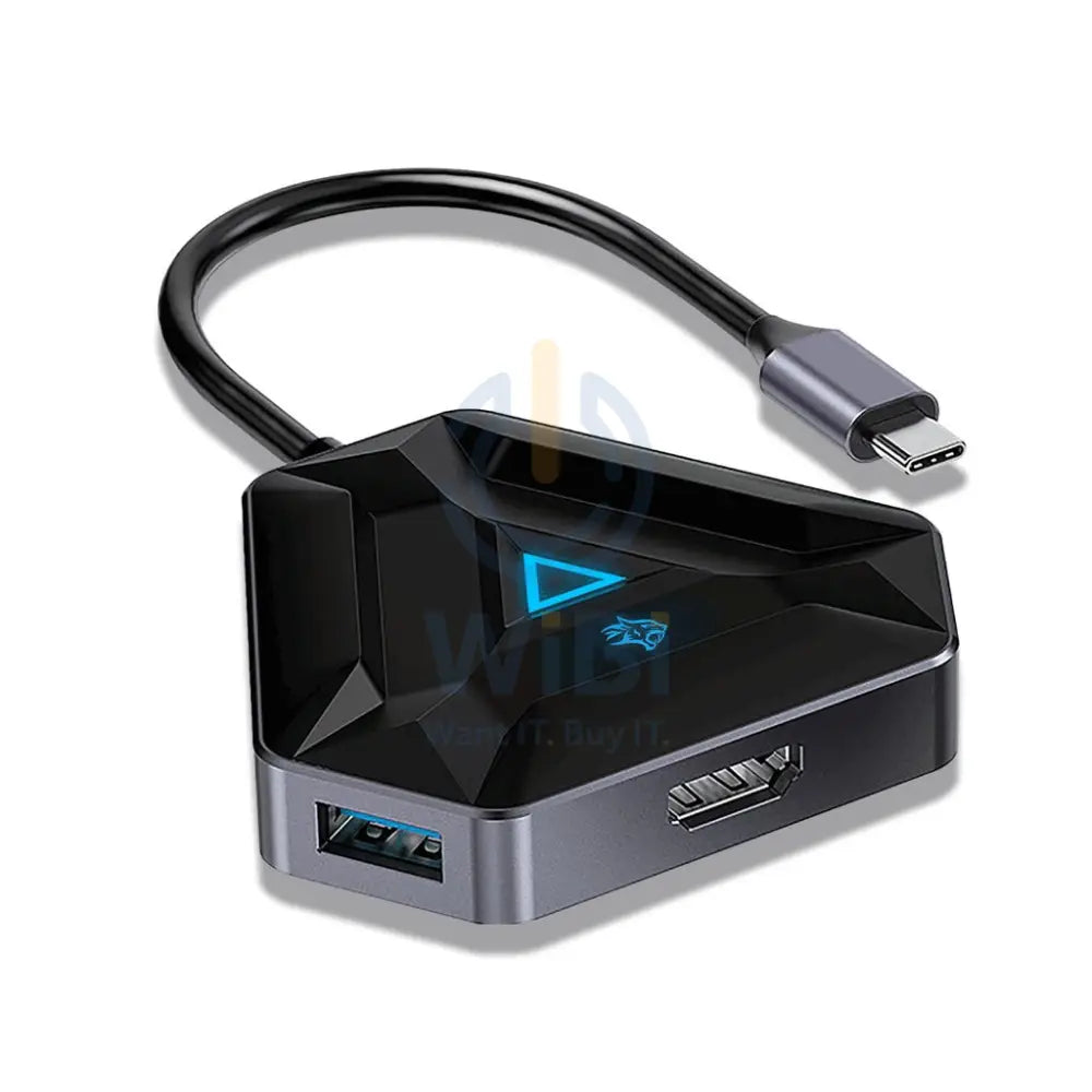 Porodo Gaming 6 In 1 4K HDMI USB-C Hub Gamers Edition - Black Accessories > Cables & Converters > Cables