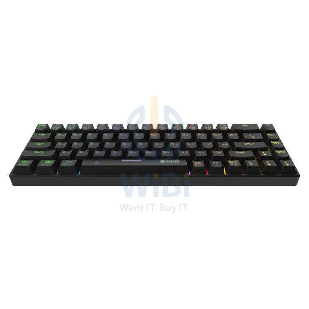 Porodo Gaming 68Keys Mechanical Keyboard with Wired and Bluetooth Dual Version - Black Accessories > Keyboard & Mouse >