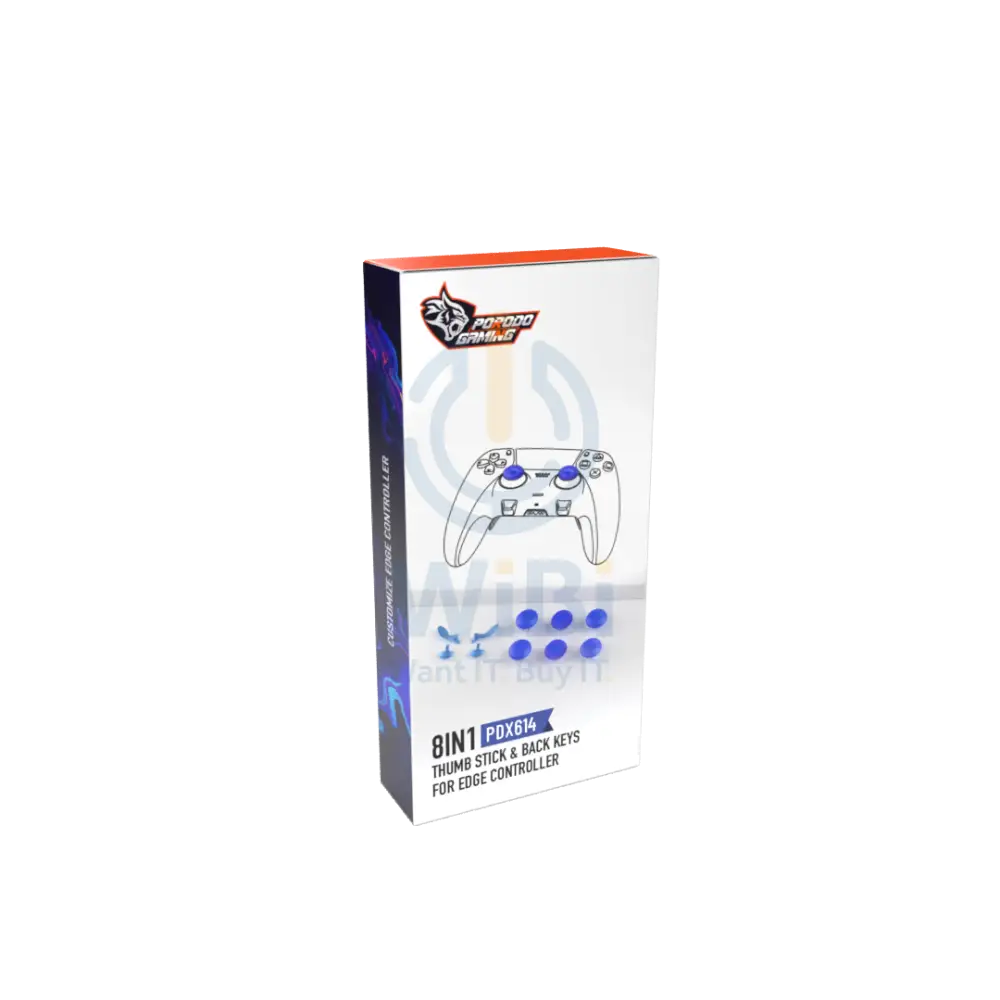 Porodo Gaming 8in1 Thumb Stick & Back Keys for Edge Controller - Blue Accessories > Other Accessories