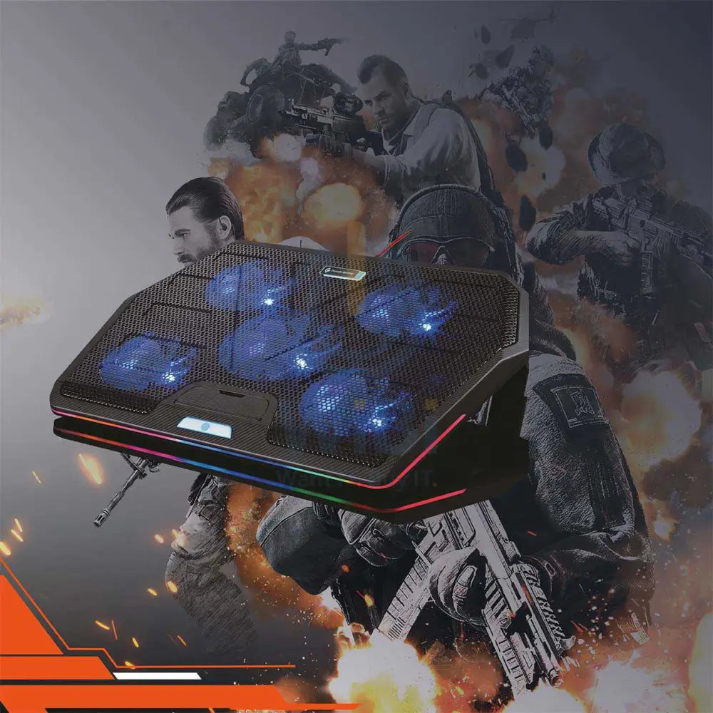 Porodo Gaming Cooling Pad - Multi Fan / Black Accessories > Other Accessories > Gaming Zone > Offer Zone
