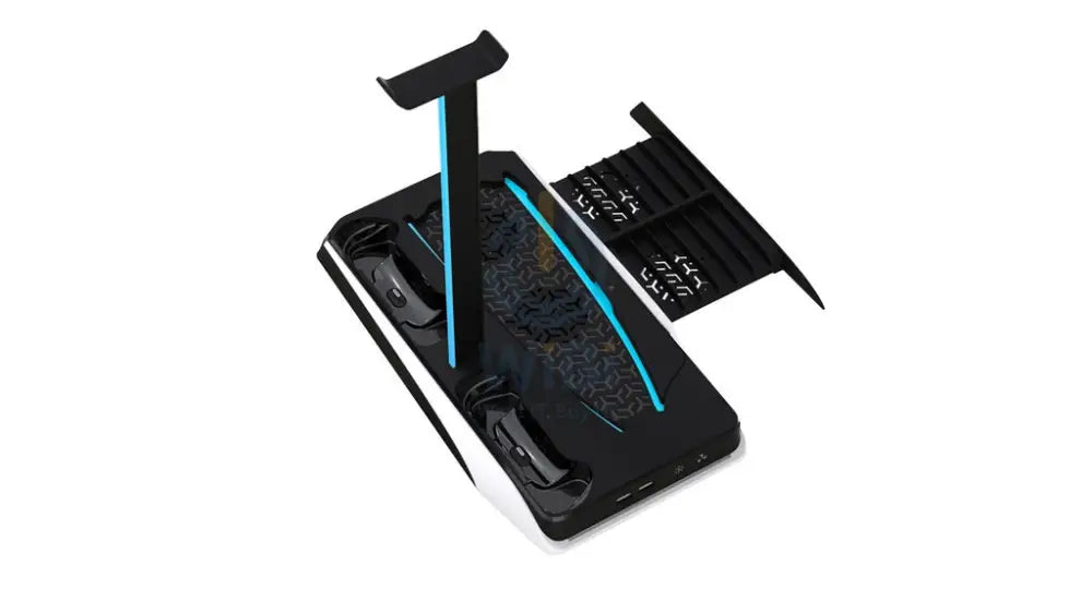 Porodo Gaming Multi-Function PS5 and Headphone Cooling and Charging Hub - Black / White Accessories > Other Accessories