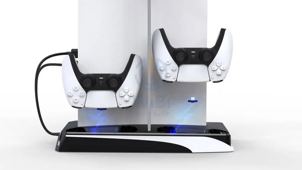 Porodo Gaming Multi-Function PS5 and Headphone Cooling and Charging Hub - Black / White Accessories > Other Accessories