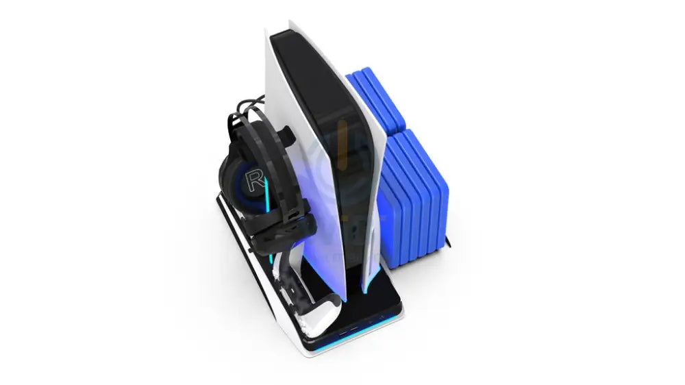 Porodo Gaming Multi-Function PS5 and Headphone Cooling and Charging Hub - Black / White Accessories > Other Accessories