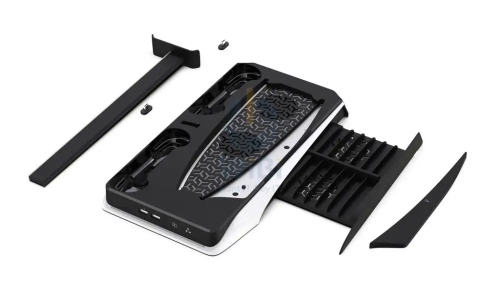 Porodo Gaming Multi-Function PS5 and Headphone Cooling and Charging Hub - Black / White Accessories > Other Accessories