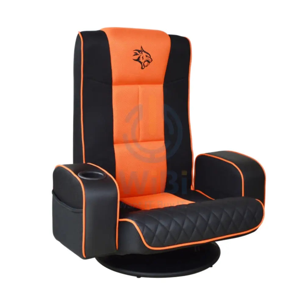 Porodo Gaming Predator Pro Gaming Seat with Armrest & Cupholder 360 Swivel - Black / Orange Accessories > Chairs >