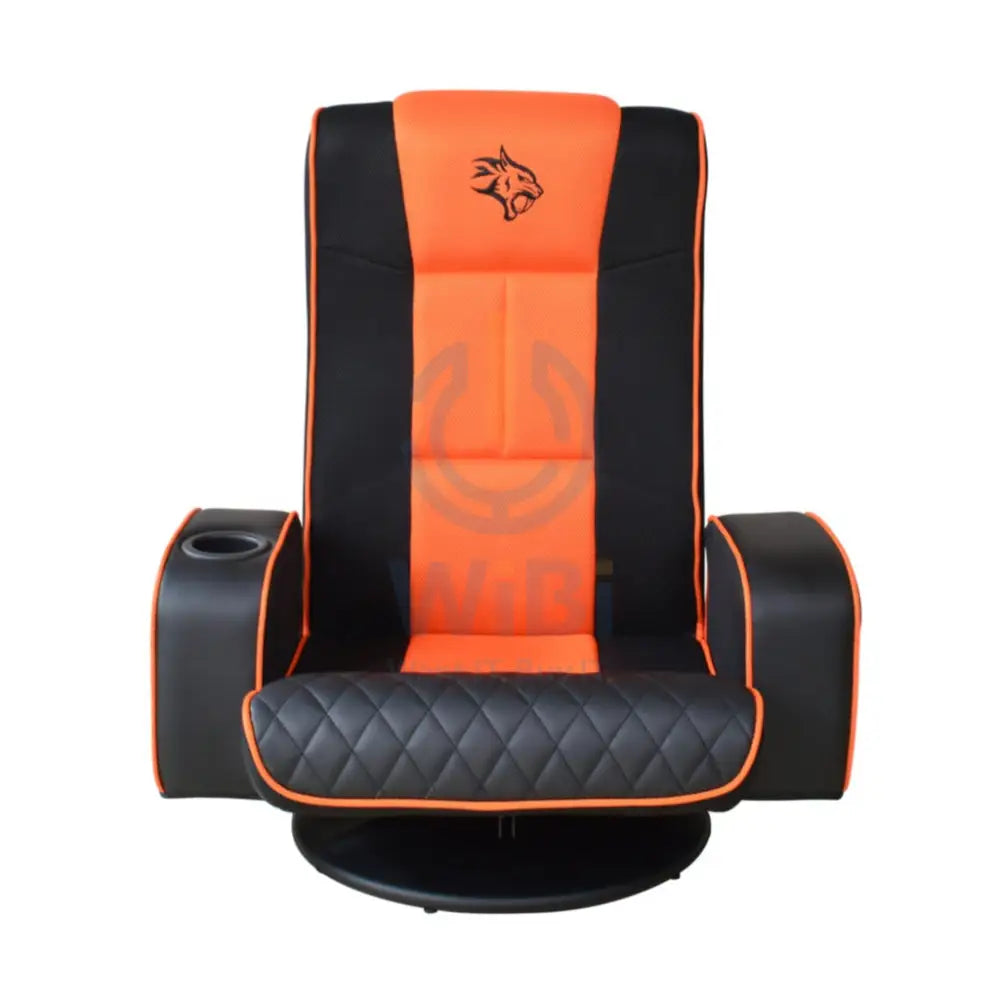 Porodo Gaming Predator Pro Gaming Seat with Armrest & Cupholder 360 Swivel - Black / Orange Accessories > Chairs >