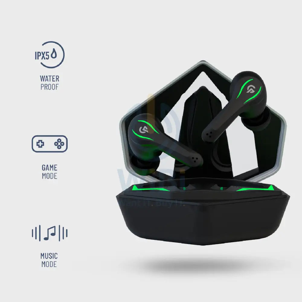 Porodo Gaming True-Wireless Gaming Earbuds - Silver Accessories > Audio > Headphones > Gaming Zone > Offer Zone