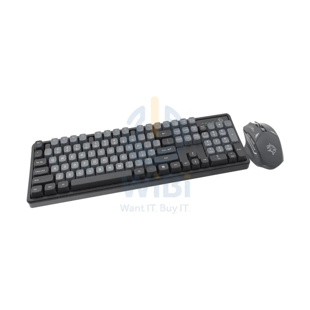 Porodo Gaming Wireless Keyboard Mouse Set - 2.4 GHz / 104 Keys / 1600 DPI / Arabic/English - Gray / A Accessories >