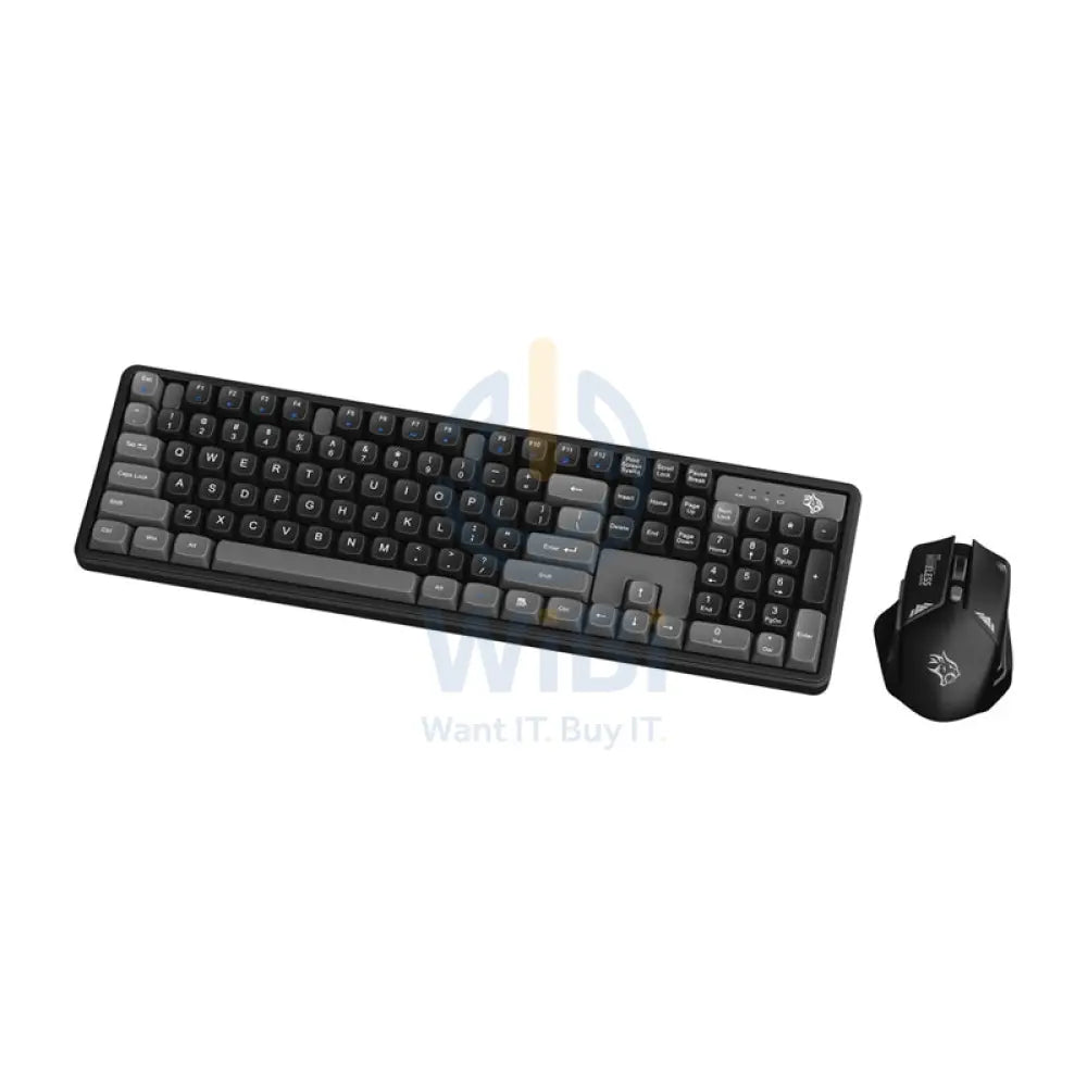 Porodo Gaming Wireless Keyboard Mouse Set - 2.4 GHz / 104 Keys / 1600 DPI / Arabic/English - Grey / B Accessories >