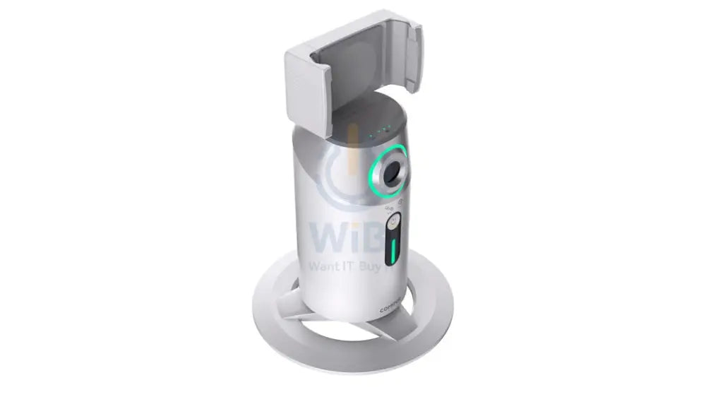 Porodo Gimbal with AI Face tracking Gesture Recognition - White Accessories > Smart Devices