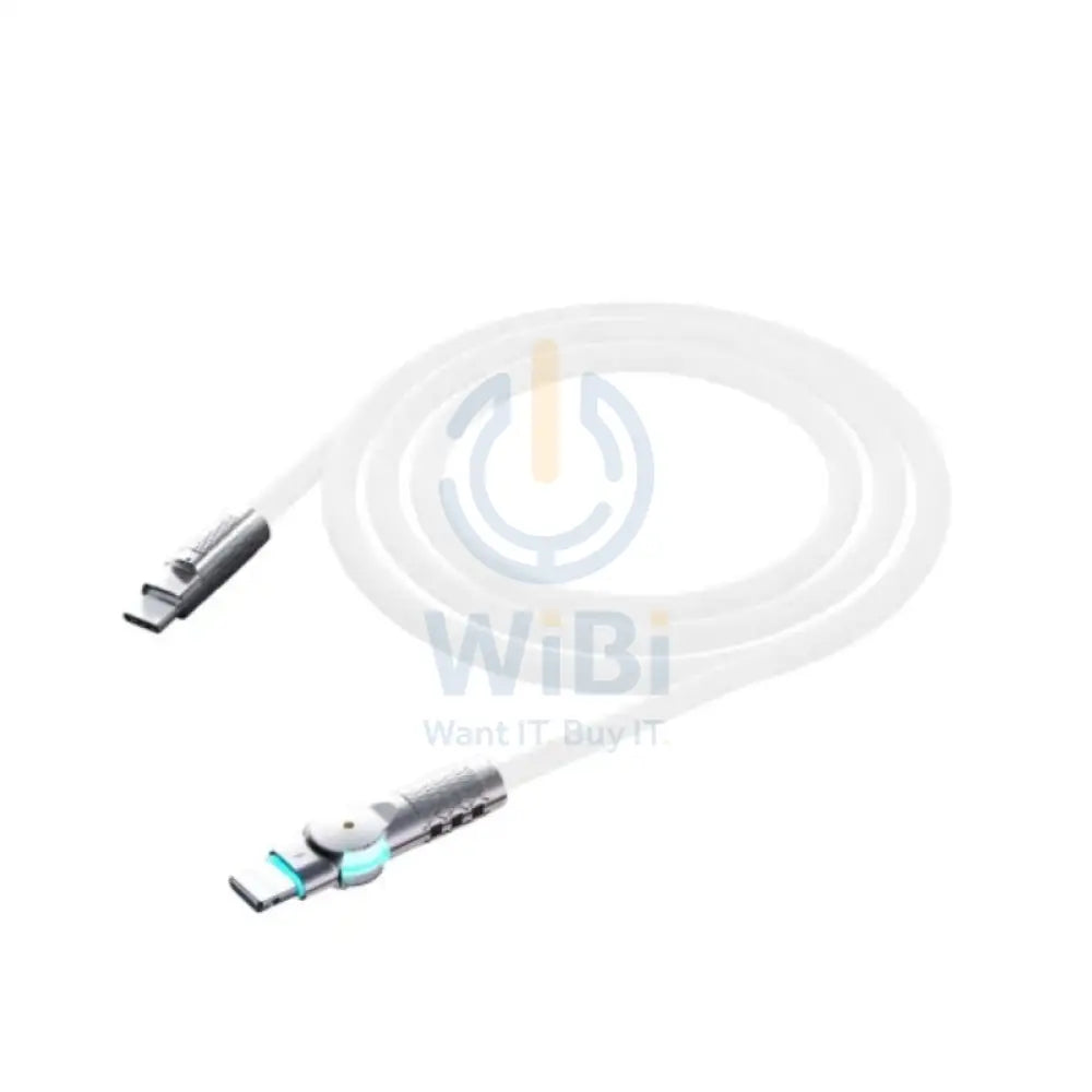 Porodo High-Speed Rotating Connector Data Cable - 100W / 1 Meter / White Accessories > Cables & Converters > Cables