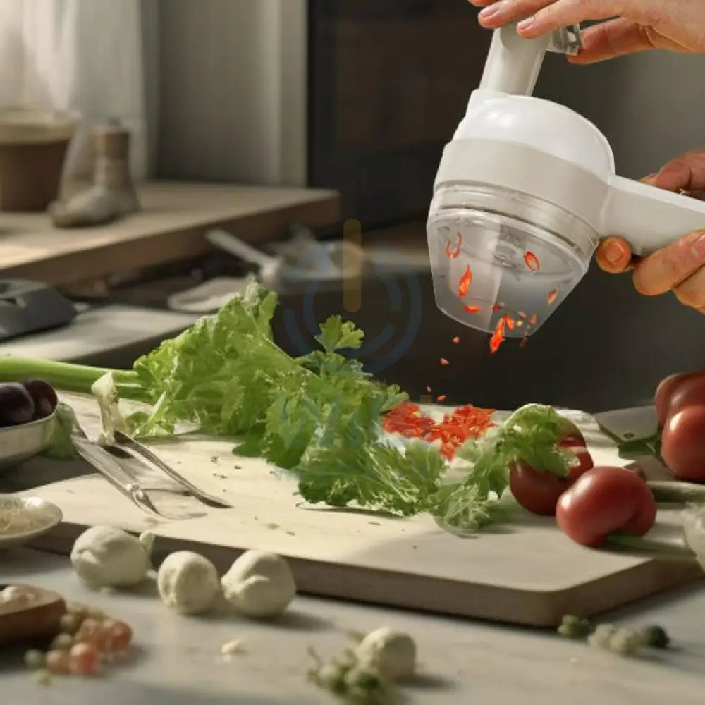 Porodo LifeStyle 45W 4in1 Portable Food Chopper - White Accessories > Smart Devices